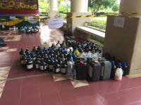 Thaksin University collected and delivered various types of hazardous waste from campus